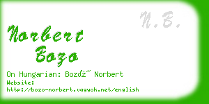 norbert bozo business card